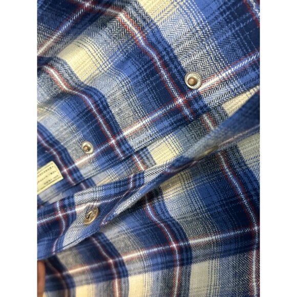 NWT Thorogood Wellington Western Shirt Men’s Large Snap Pockets Blue Plaid - Picture 3 of 11